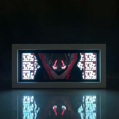 Versi LED putih Dandadan Anime Light Box dari MyAnimelightBox mempamerkan Fokus Mata yang sengit 