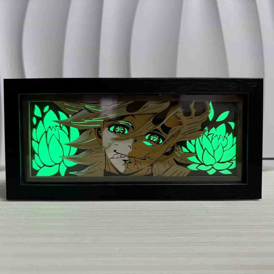 Demon Slayer anime 3D layered LED light box character wall art