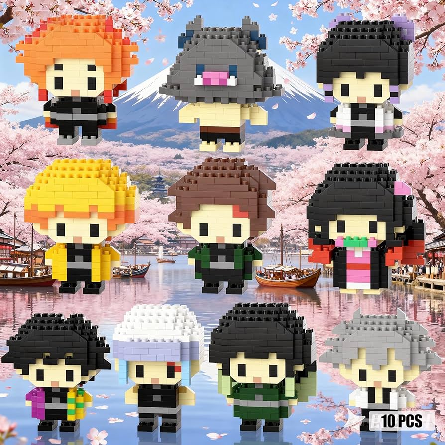 Demon Slayer mini block figures 10 pieces building toy set