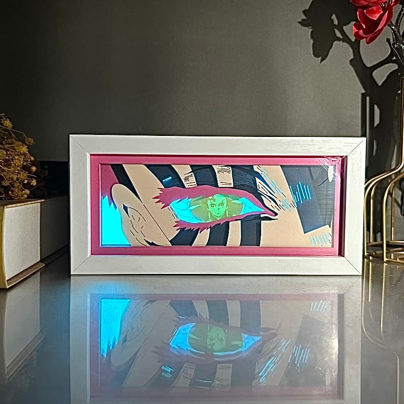 Tengen Uzui RGB-Anime-Lampe mit blauer Hintergrundbeleuchtung
