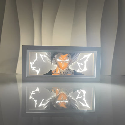 Illuminated Gohan Beast Light Box – LED anime decor inspired by Dragon Ball Super Super Hero movie transformation scene