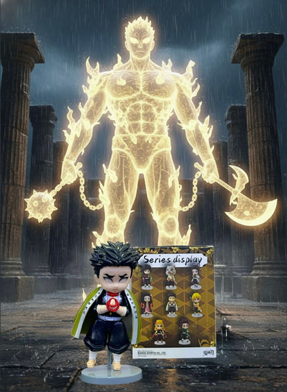 Figura chibi Gyomei Stone Hashira dalla collezione blind box di Demon Slayer