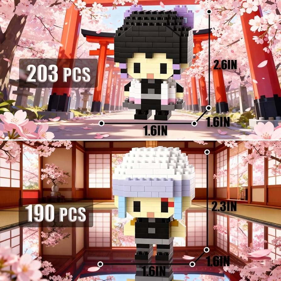 Inosuke inspired Demon Slayer mini block figure building toy