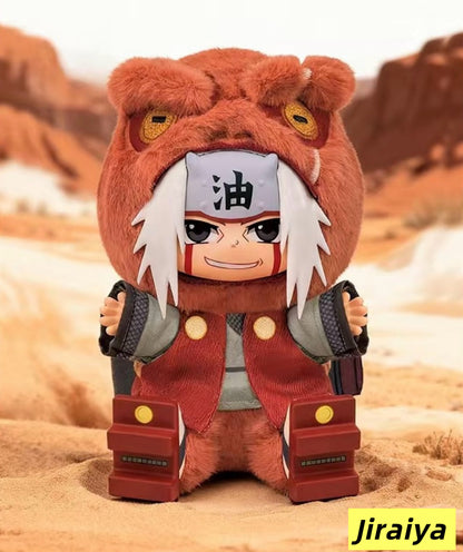 Figurine chibi Jiraiya, créature mignonne, en costume marron, issue de la série de figurines à collectionner en boîte surprise de l'anime