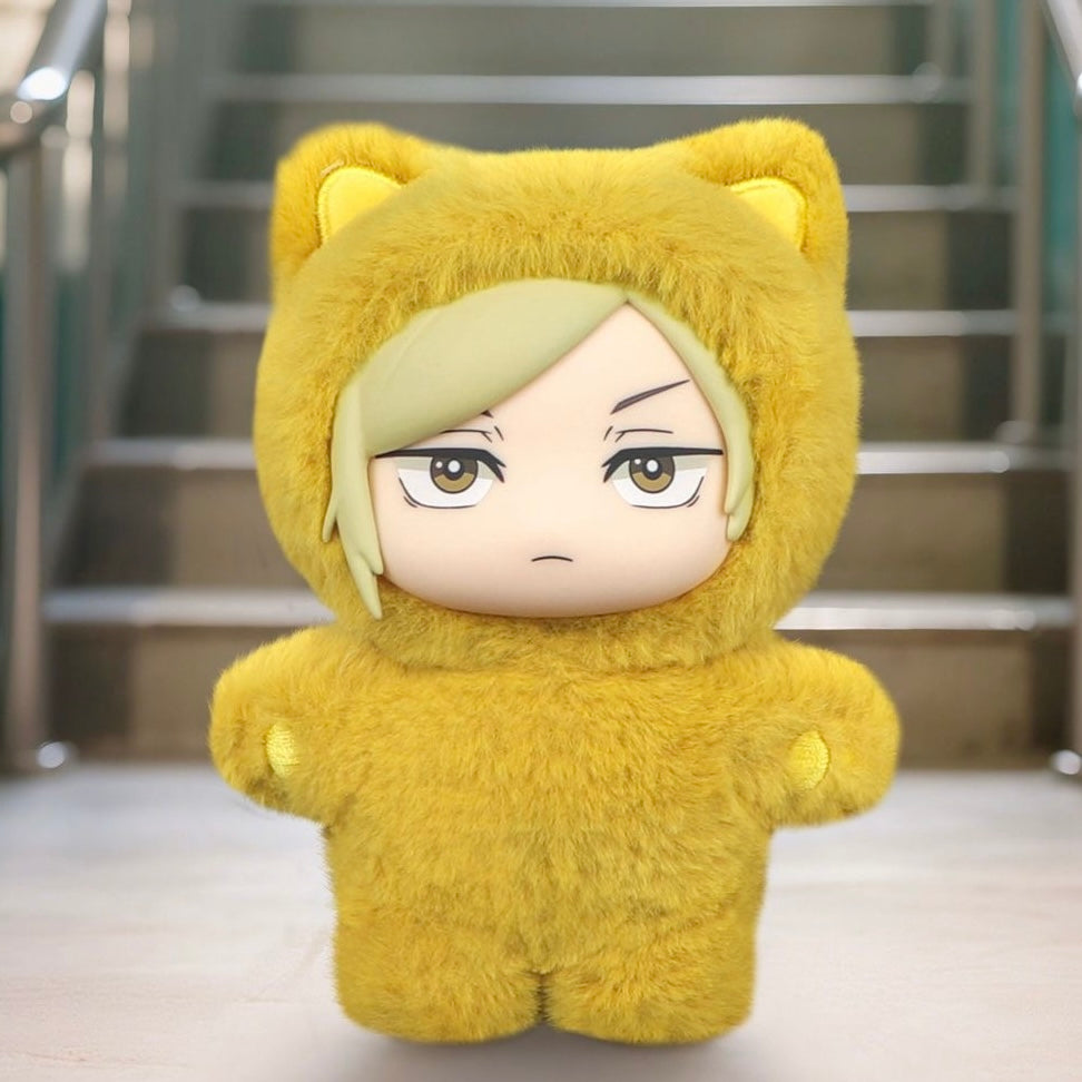 Jujutsu Kaisen Nanami Kento peluche oreille de chat jaune, figurine en peluche anime kawaii