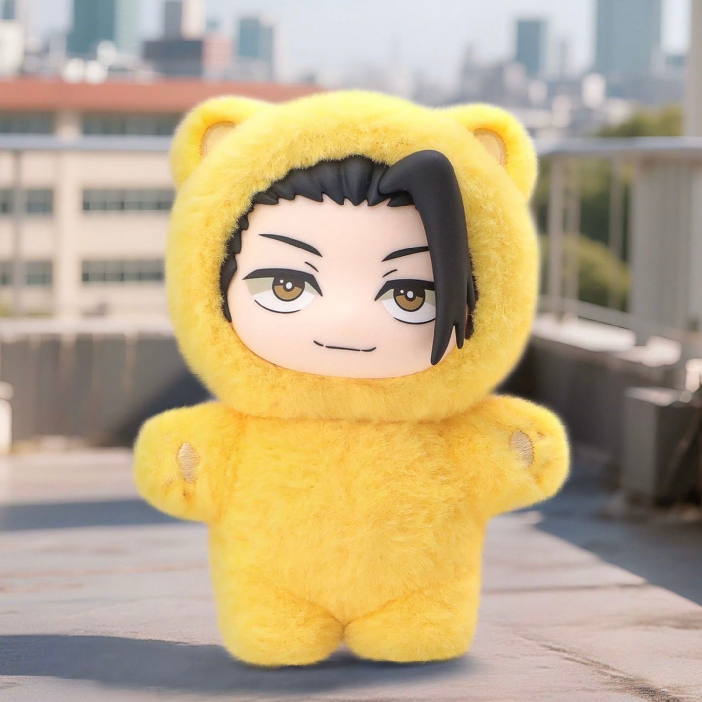 Peluche à oreilles de chat jaunes de Suguru Geto (Jujutsu Kaisen), cadeau en peluche représentant un personnage d'anime