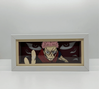 Boîte à lumière Jujutsu Kaisen Sukuna avec fond blanc décoration d&#39;intérieur anime
