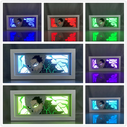 Multi-Color LED Kaiju No. 8 Anime Light Box Display-Decoração de quarto colecionável


