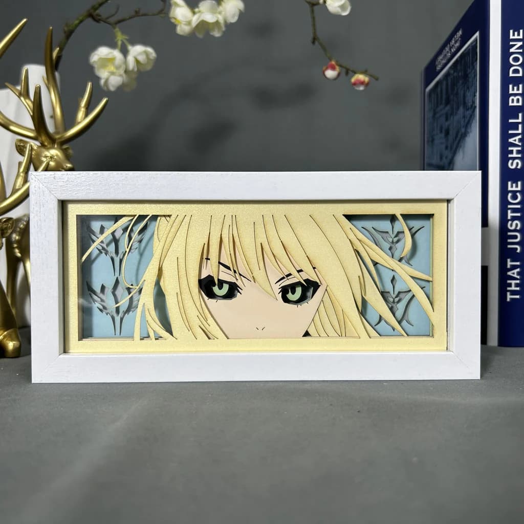 Saber Anime LED Light Box Decor