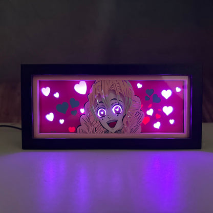 Mitsuri Kanroji LED-anime-näyttövalolaatikko kodin sisustukseen