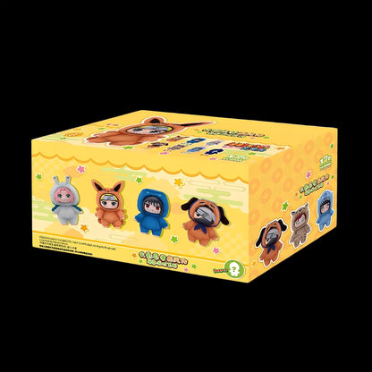 Confezione laterale a scatola cieca di peluche di Naruto con illustrazioni dei personaggi