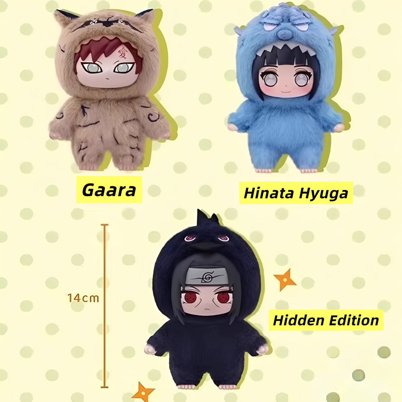 Linea di peluche di Naruto con Gaara, Hinata e la figura dell'edizione nascosta