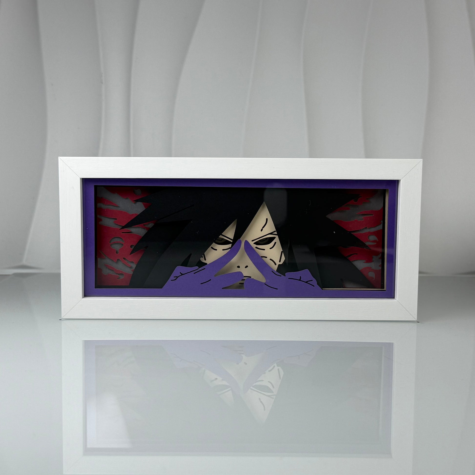Naruto Madara Uchiha anime 3D layered LED light box wall art