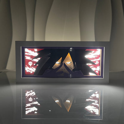 Nástěnná dekorace s LED rámečkem a zářícím světlem s anime Naruto Madara Uchiha