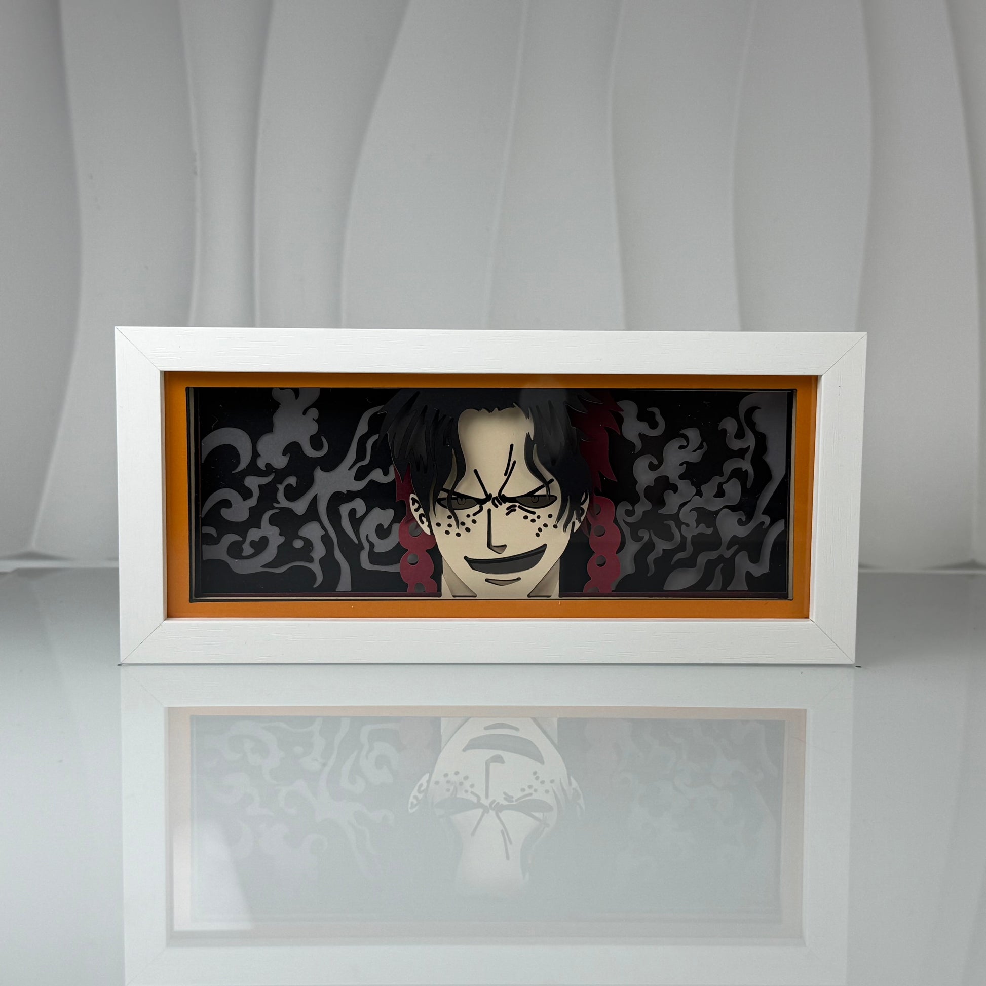 One Piece Portgas D. Ace anime 3D layered LED light box wall art
