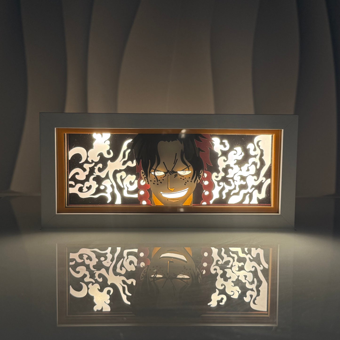 Boîte à lumière 3D illuminée du personnage d&#39;anime Ace, lampe de nuit