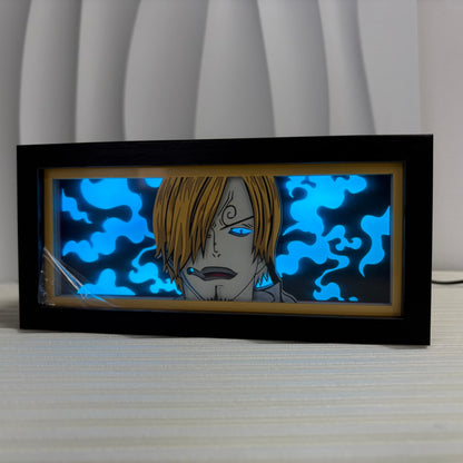One Piece Sanji LED-valolaatikko työpöydälle ja huoneen anime-sisustukseen