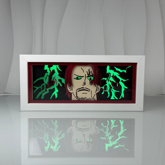 Hiasan rumah kotak cahaya bingkai anime One Piece Shanks 3D