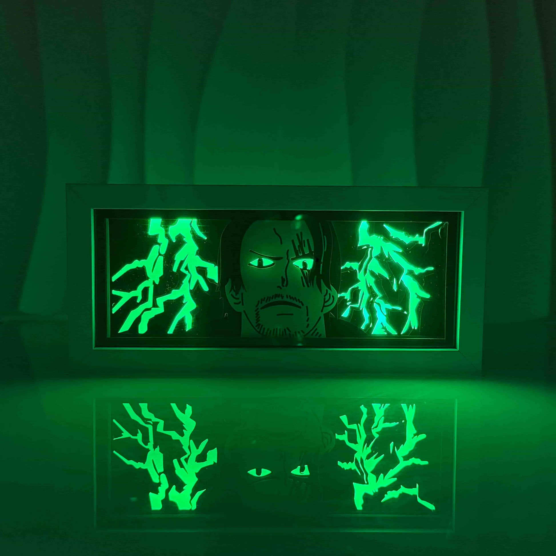 Lámpara de noche con caja de luz 3D iluminada del personaje de anime Shanks