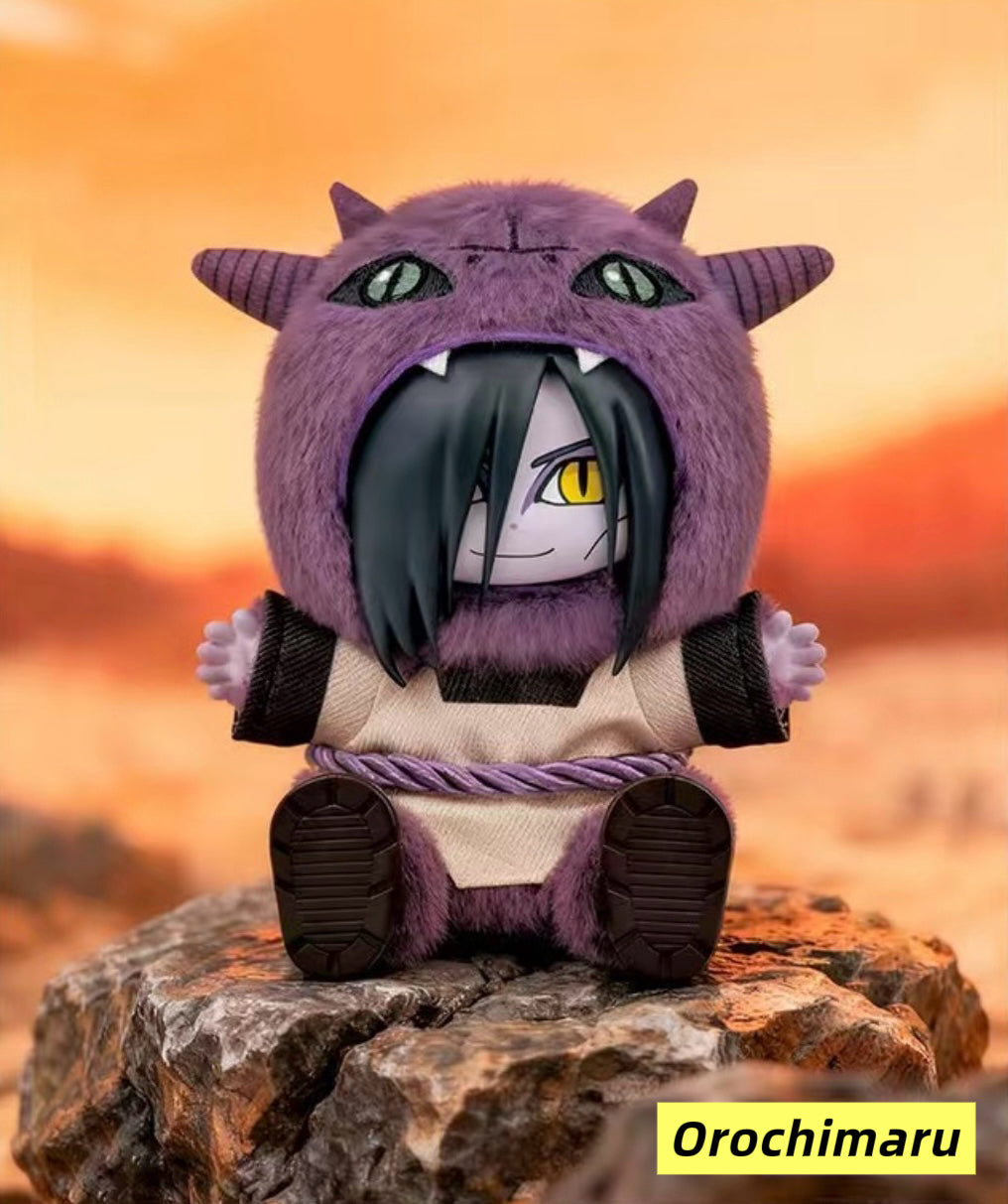 Figurine chibi d'Orochimaru, une adorable créature en costume de monstre violet, issue de la série de boîtes surprises de l'anime