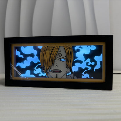 Sanji LED-anime-valolaatikko monivärisellä liekkivalaistuksella