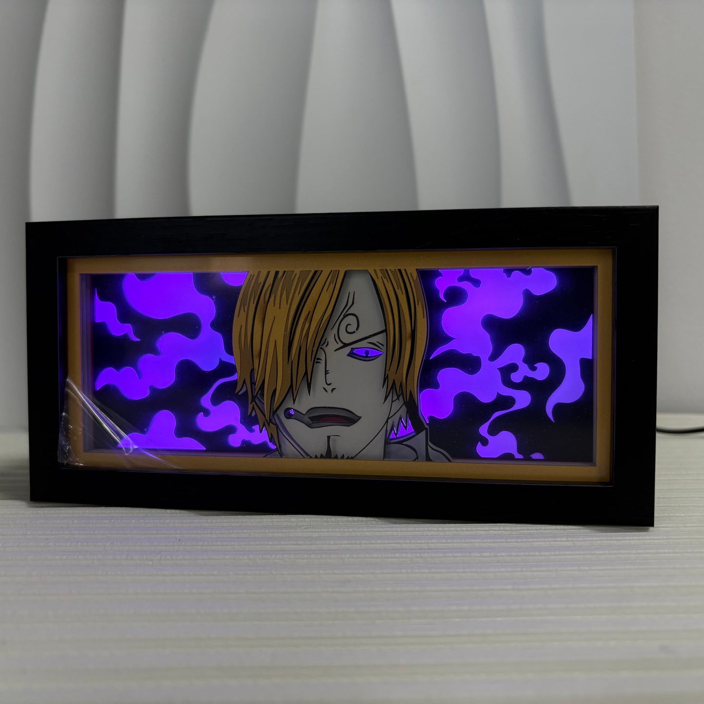 Ensiluokkainen Sanji One Piece -anime-valolaatikko kirkkaalla LED-valaistuksella
