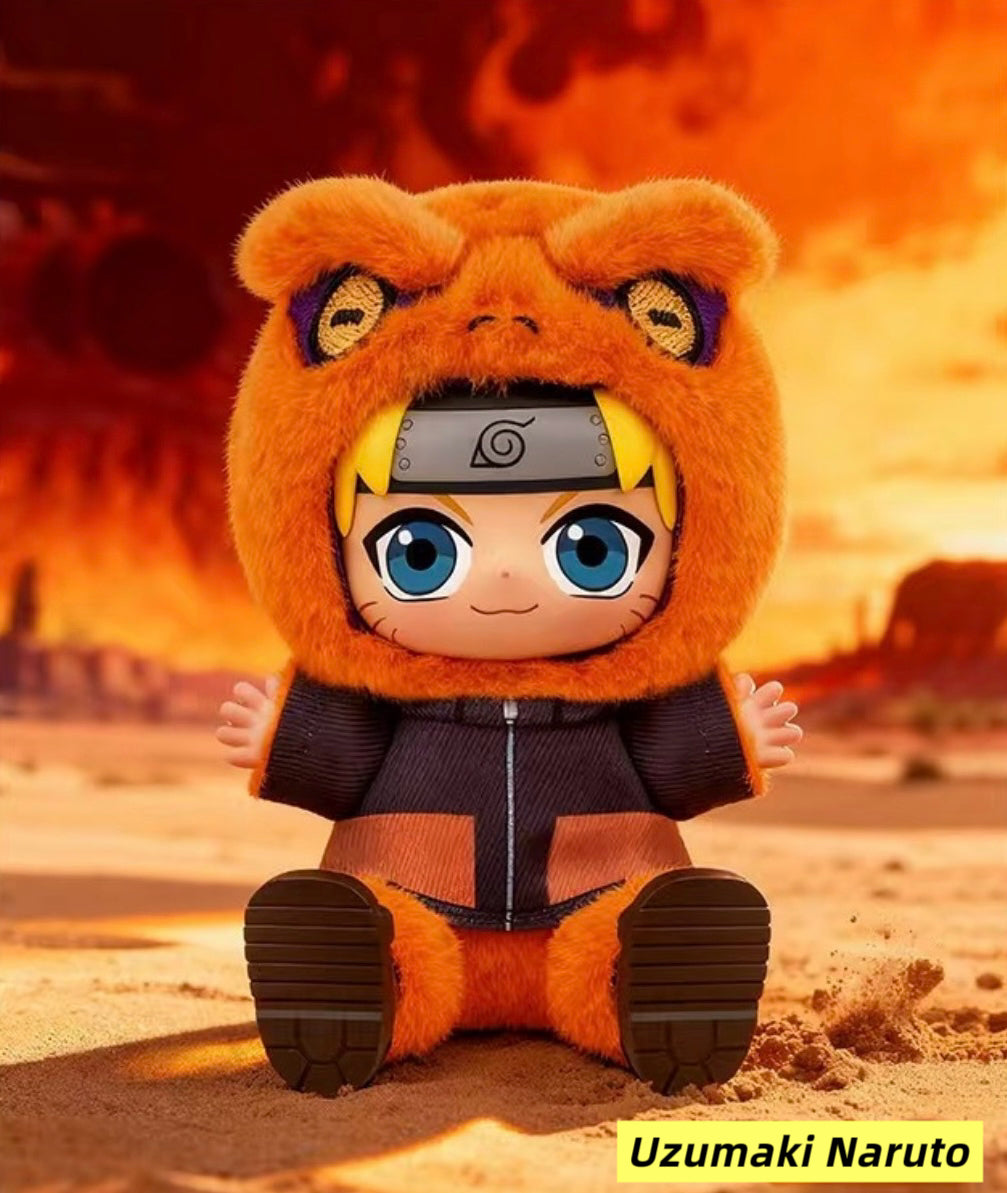 Figurine chibi Uzumaki Naruto, créature mignonne, vêtue d'un costume de renard, issue de la collection de boîtes surprises d'anime
