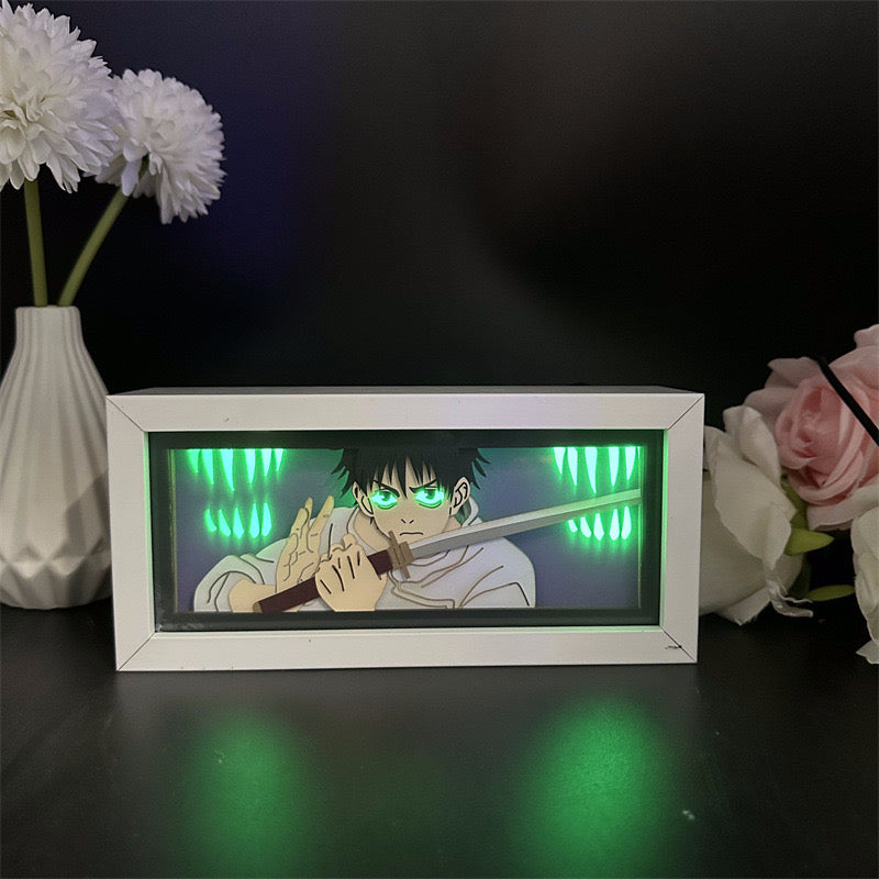 Yuta Okkotsu Anime Light Box blistavi zelena s katanom i prokleta aura